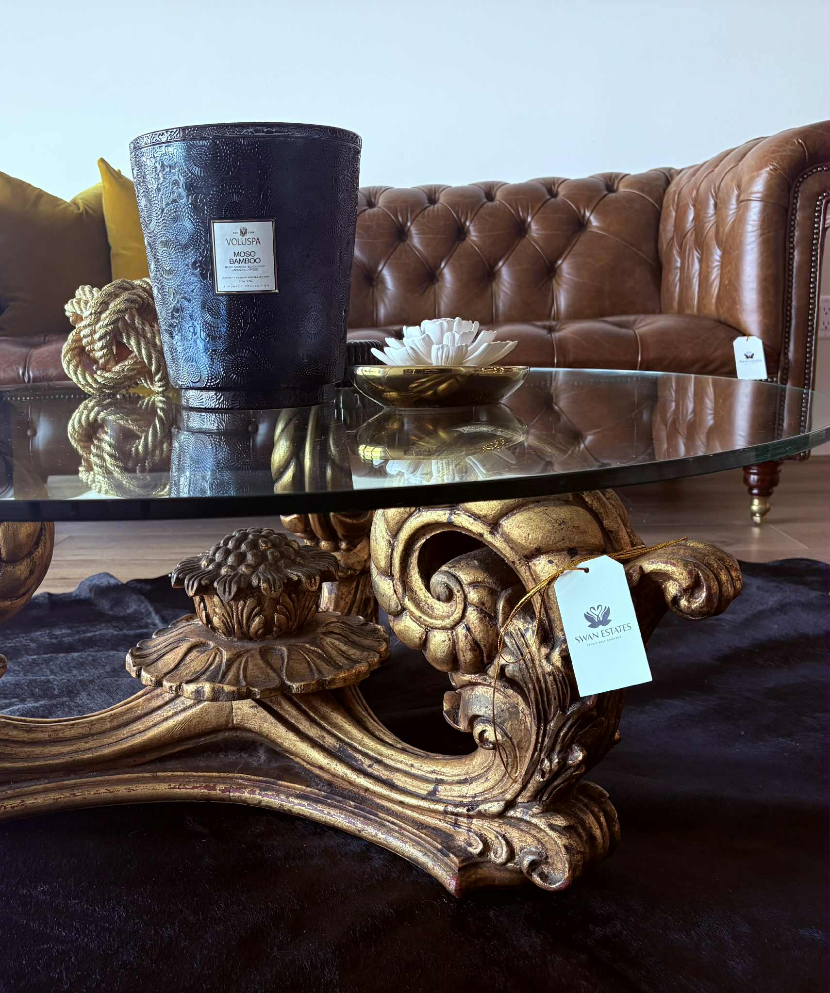 Swan Estates styled living room